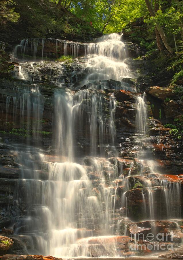 Ricketts Glen Ganoga Falls Photograph by Adam Jewell