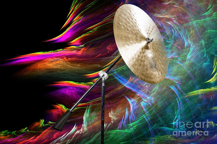 Ride Cymbal Photograph - Ride Or Suspended Cymbal In Color 3241.02 by M K Miller Ride Cymbal Photograph - Ride Or Suspended Cymbal In Color 3241.02 by M K Miller