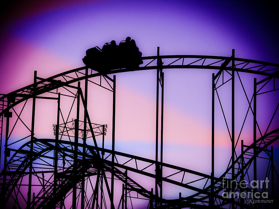 Ride the Wild Cat - Roller Coaster Photograph by Colleen Kammerer