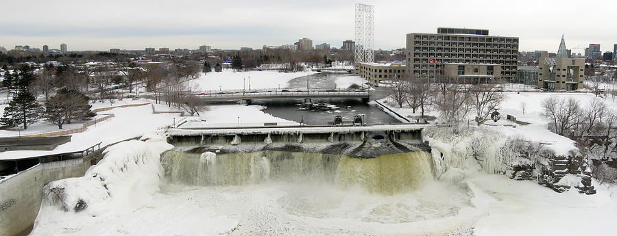 Rideau Falls in Winter Photograph by Rob Huntley