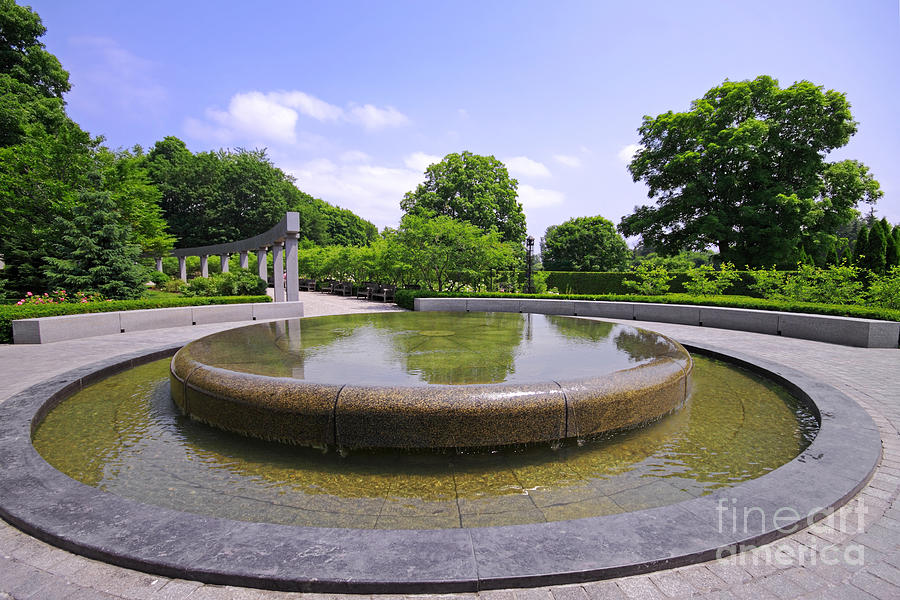 Rideau Hall Garden Fountain Photograph by Charline Xia