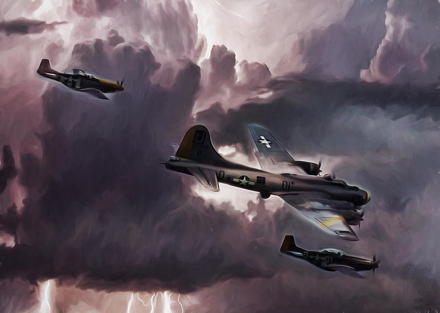 Airplane Digital Art - Riders On The Storm by Peter Chilelli