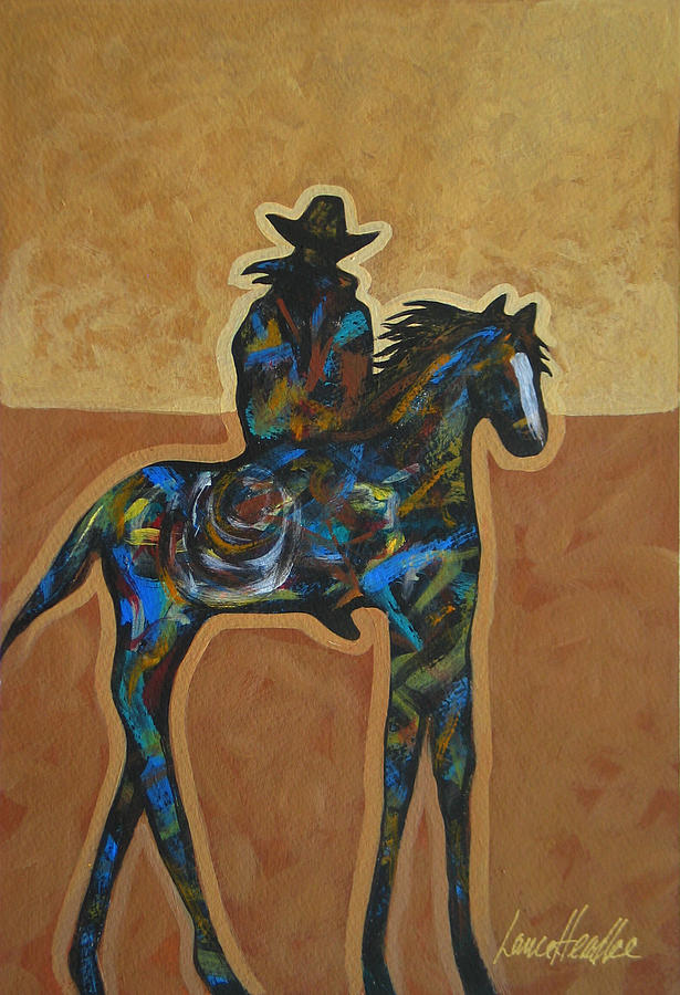 New West Painting - Riding Solo by Lance Headlee