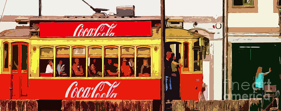 Riding the Tram - Vectorized Digital Art by Mary Machare