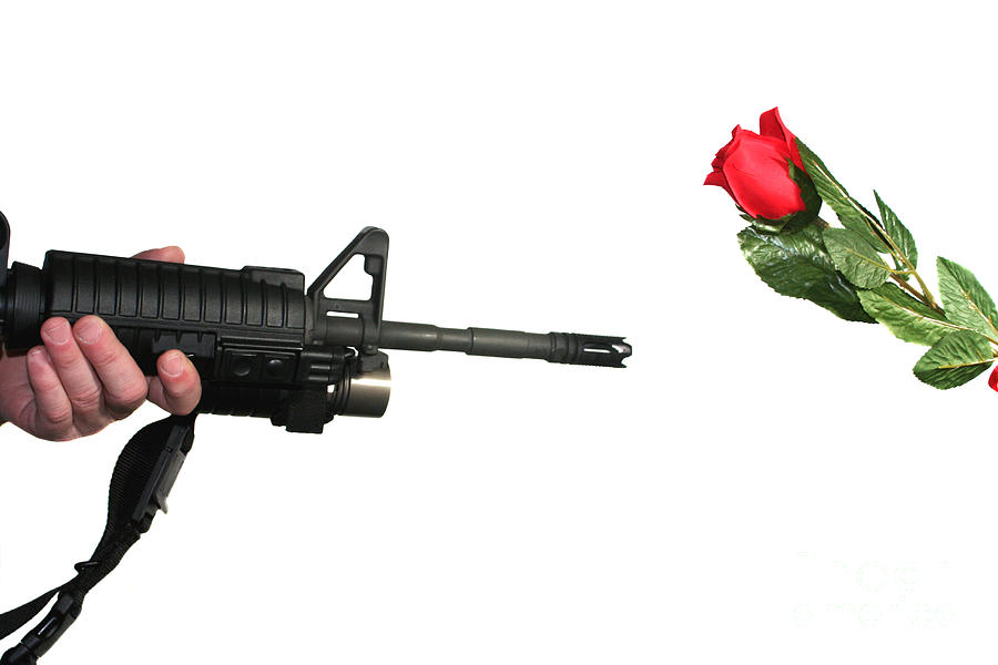 Rifle And A Rose Photograph by Susan Stevenson