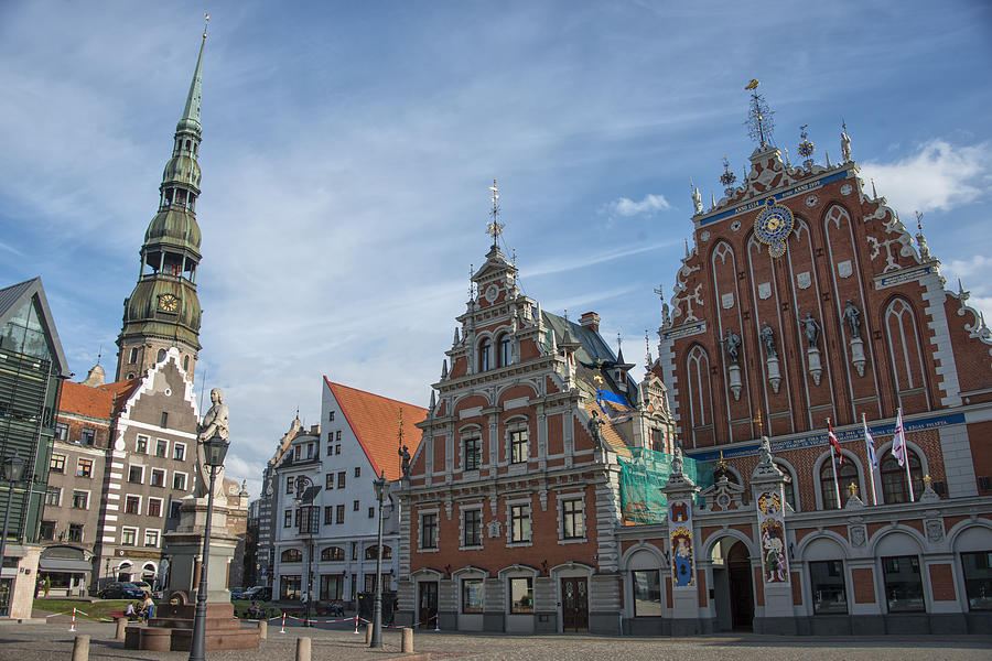 Riga Town Hall Square, House of the Blackheads Photograph by Paul Biris