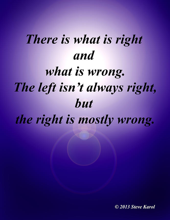 Right and Wrong Digital Art by Steve Karol
