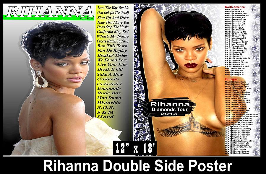 Rihanna Double Sided Posters Photograph by Donovan Wilson