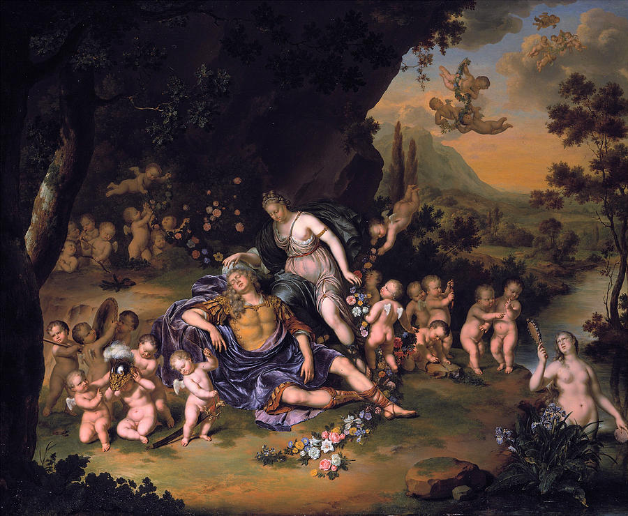 Rinaldo and Armida Painting by Willem van Mieris