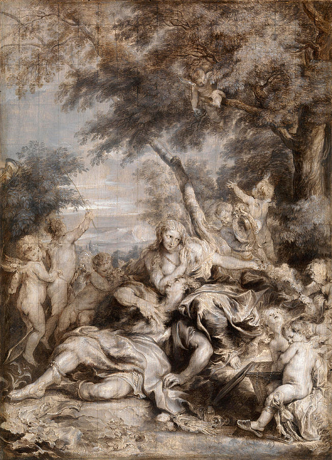 Rinaldo conquered by Love for Armida Painting by Anthony van Dyck