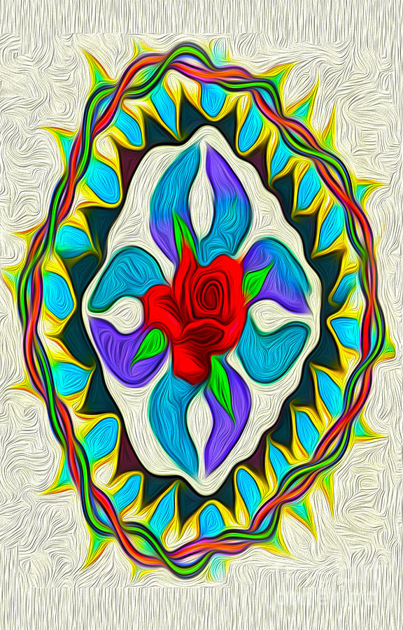 Abstract Digital Art - Ring Around the Rose by Gregory Dyer