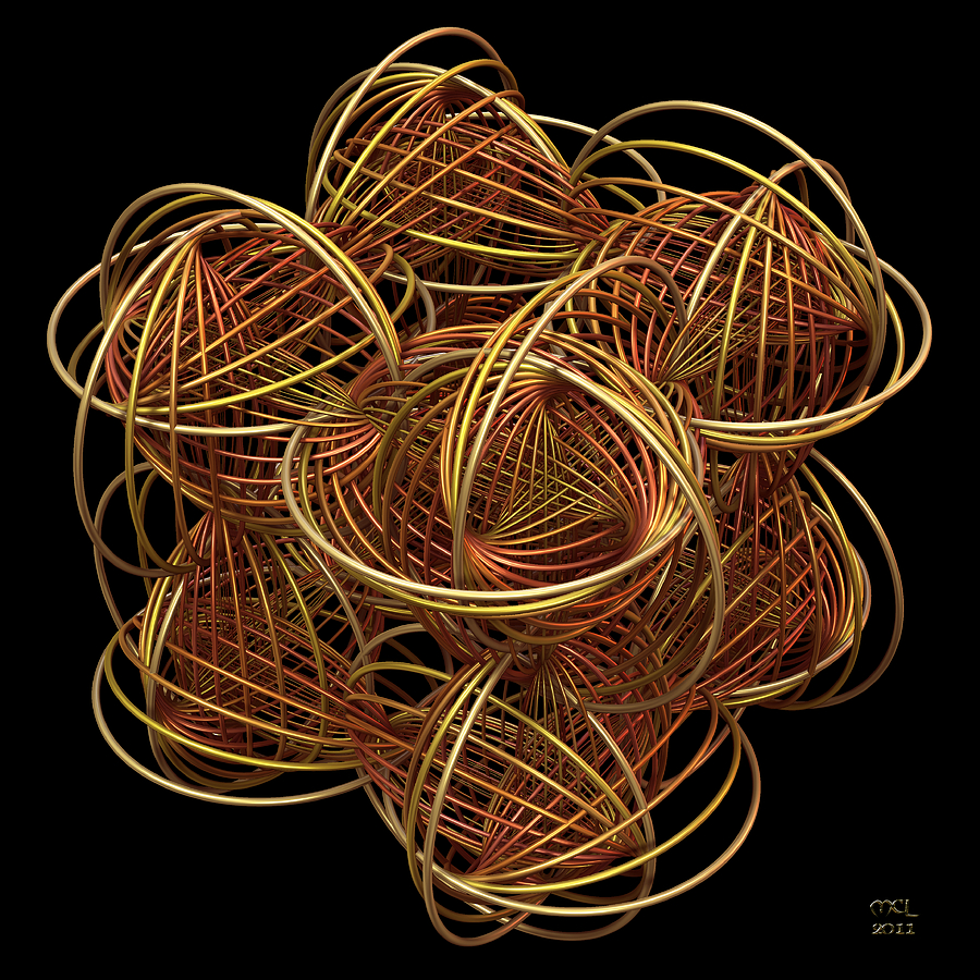 Ring Cube II Digital Art by Manny Lorenzo