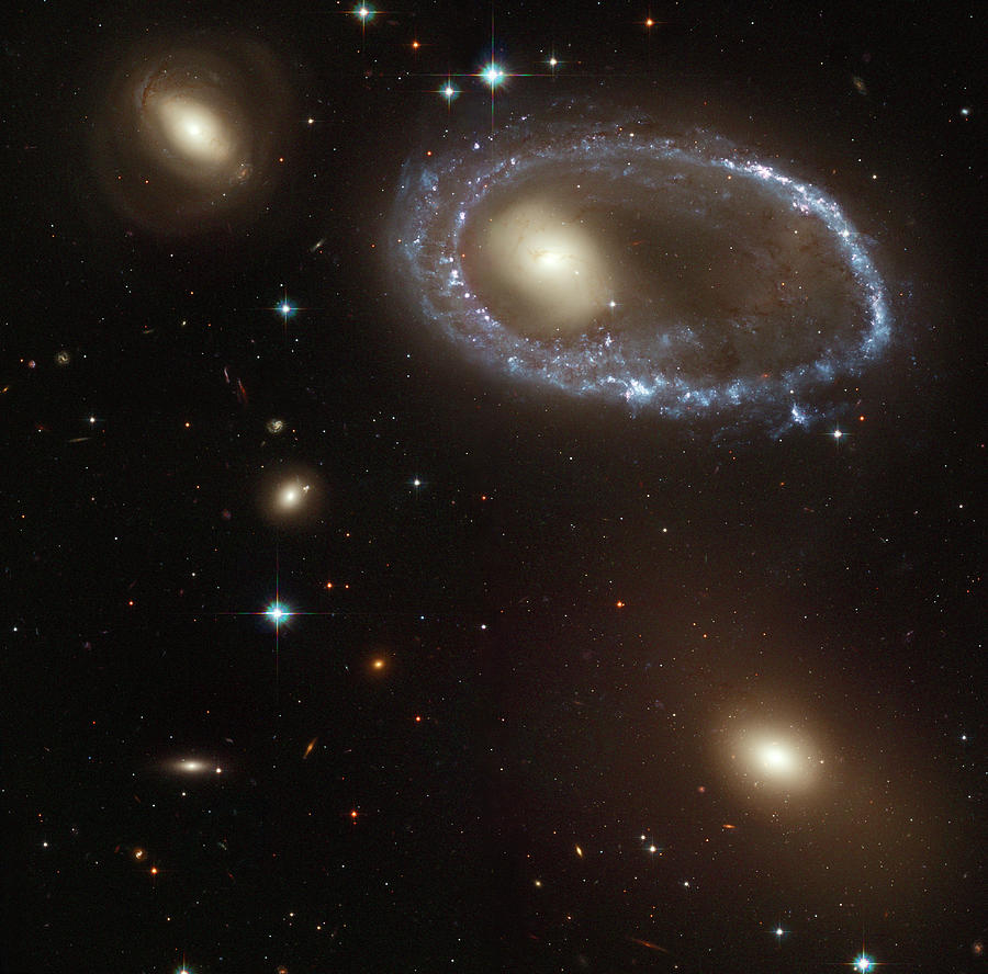 Space Photograph - Ring Galaxy Am 0644-741 by Nasa/esa/stsci/hubble Heritage Team/ Science Photo Library