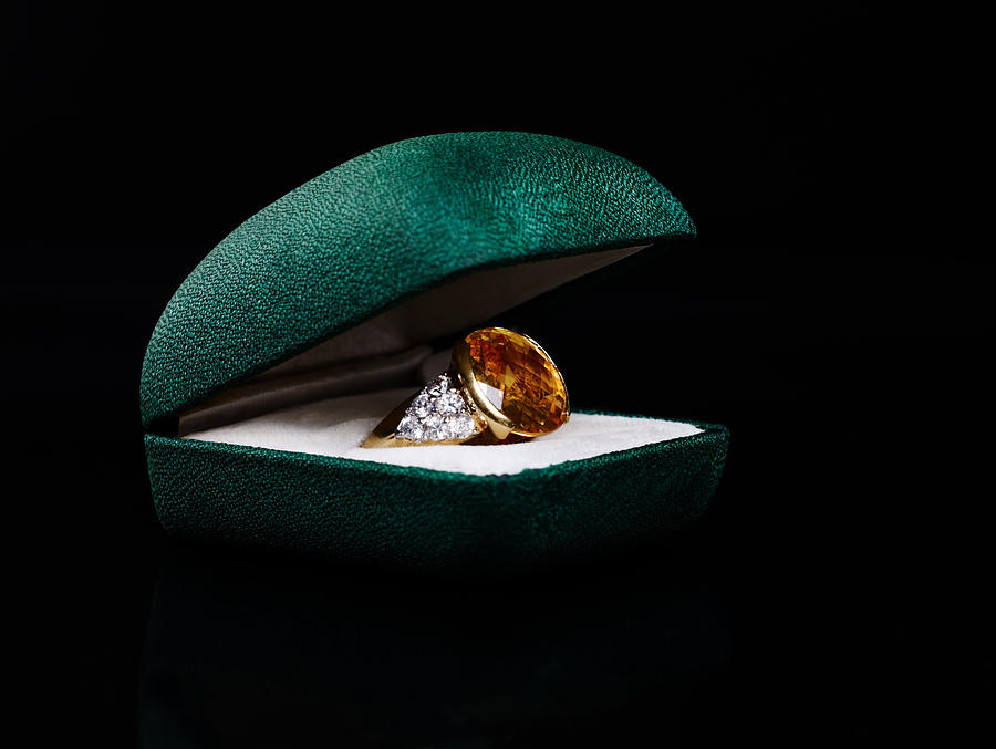 Ring in jewelry box Photograph by Image Source