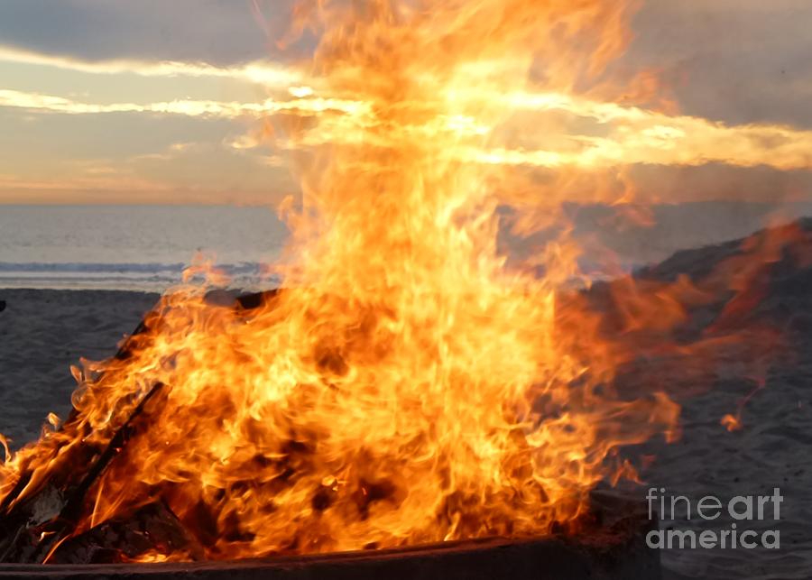 Ring Of Fire Against Coronado Beach Sunset Photograph