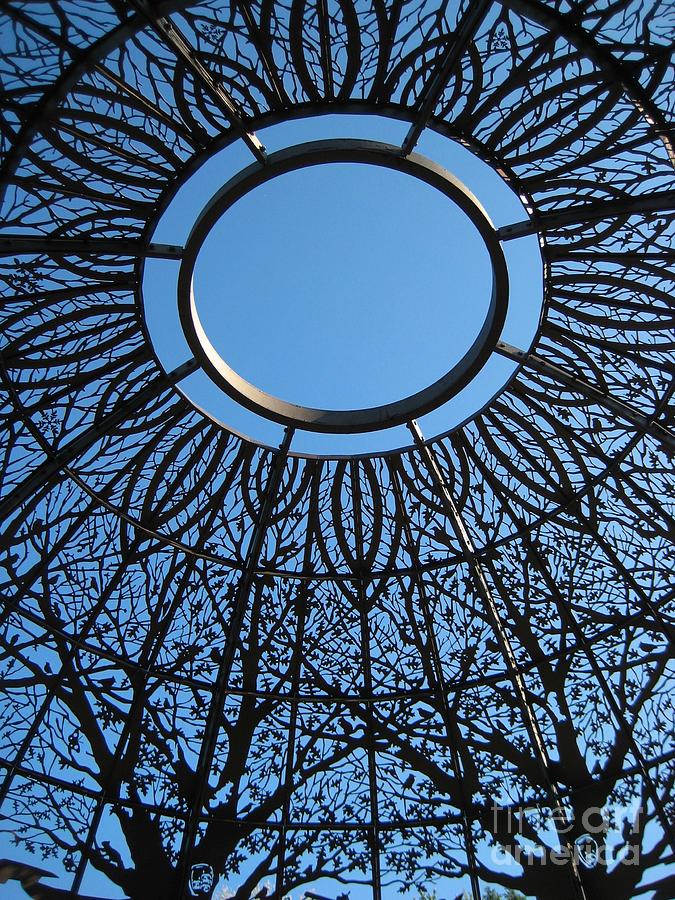 Ironwork Photograph - Ring of Sky by Keith Lundquist
