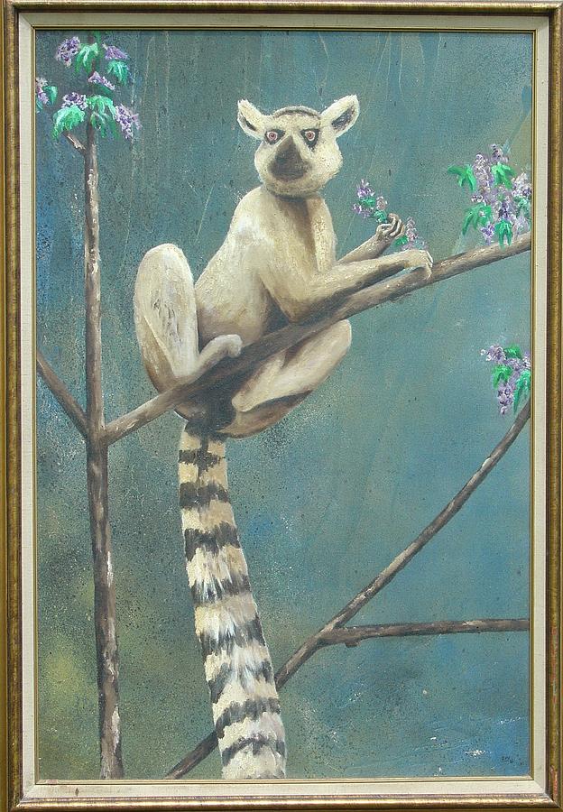 Ring Tailed Lemur Painting by Marty Guy