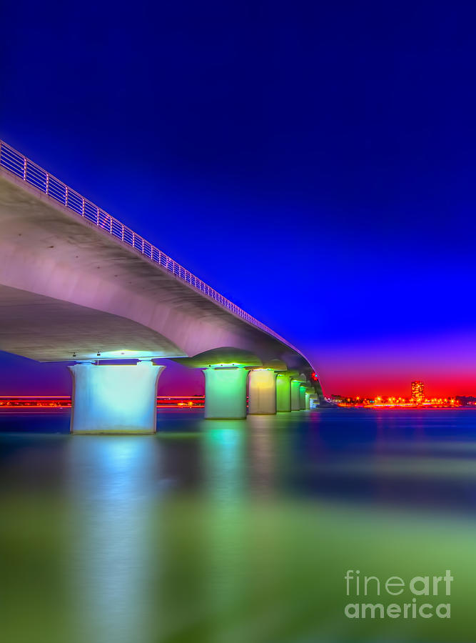Sunset Photograph - Ringling Bridge by Marvin Spates