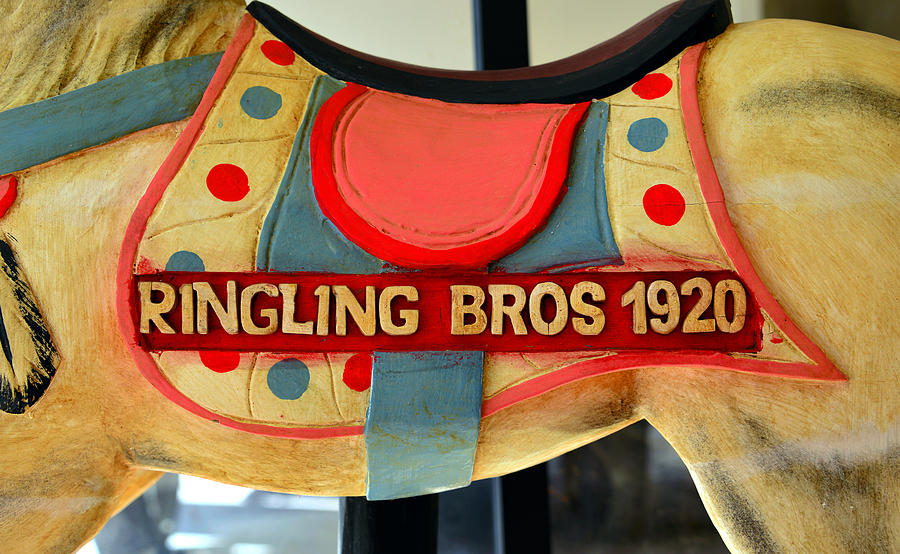 Saddle Photograph - Ringling Carousel Horse 1920 by David Lee Thompson