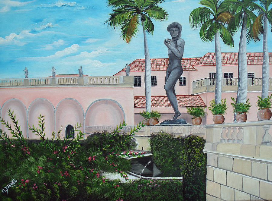 Ringling Courtyard Painting by Gloria E Barreto-Rodriguez