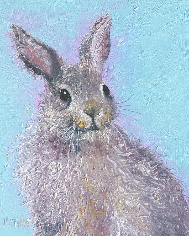 Easter Painting - Easter bunny painting - Ringo  by Jan Matson