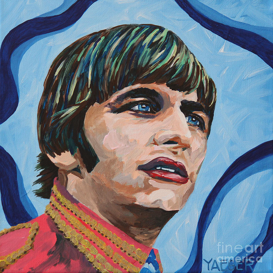 Ringo Starr Portrait Painting by Robert Yaeger