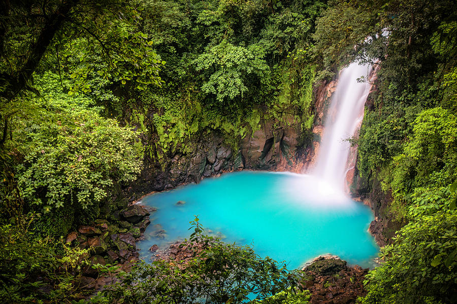 Rio Celeste Waterfall Photograph by Andres Leon