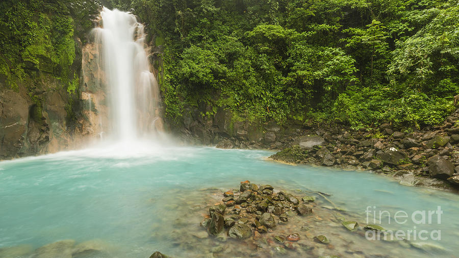 Winter Photograph - Rio Celeste Waterfall Panorama by Colin D Young