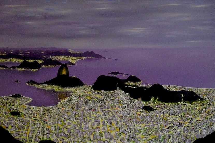 Nature Painting - Rio de Janeiro - Nocturn Landscape by Wagner Chaves