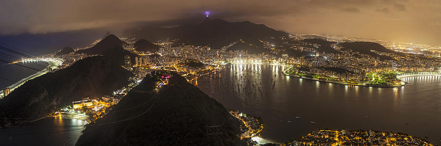 Rio Photograph - Rio de Janeiro Panorama Cityscape by Mike Reid