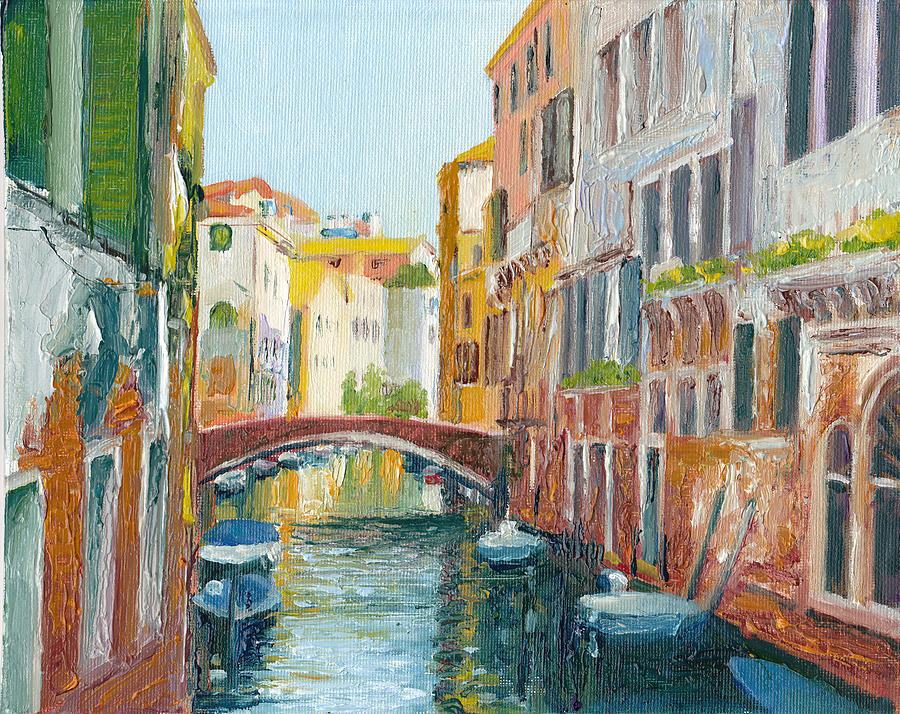 Rio de San Francesco de la Vigna Venezia Italy Painting by Dai Wynn