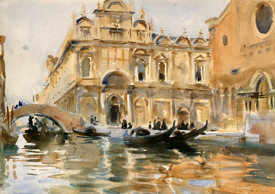 Rio dei Mendicanti. Venice Drawing by John Singer Sargent