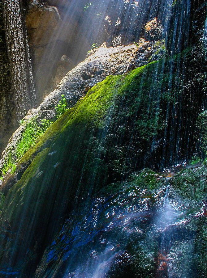 Rio en Medio waterfall Photograph by Tommy Farnsworth