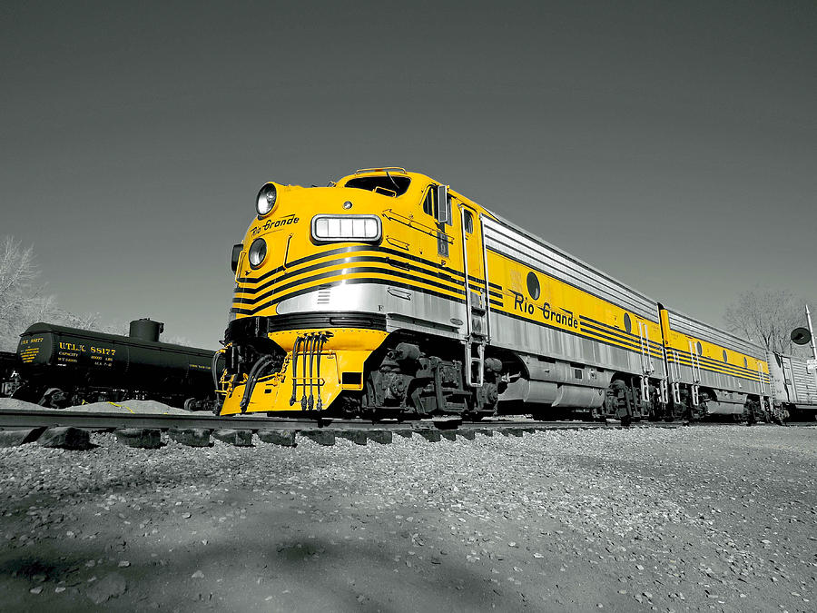 Rio Grande Engine in Yellow Photograph by Dawn Key