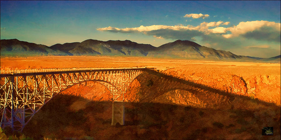 Rio Grande Gorge Bridge Heading To Taos Painting By Douglas Moorezart Pixels