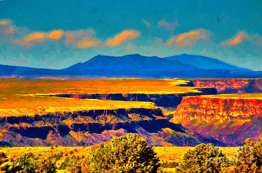 Rio Grande gorge LV Painting by Charles Muhle