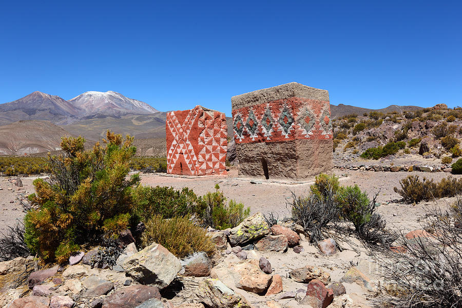 Rio Lauca Burial Towers Photograph by James Brunker