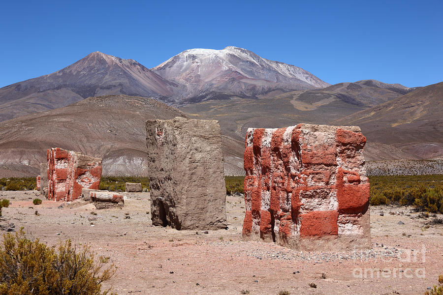 Rio Lauca Chulpas or Burial Towers Photograph by James Brunker