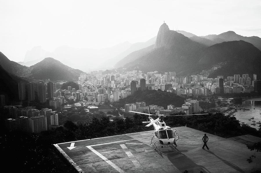 Helicopter Photograph - Rio by Marco Virgone
