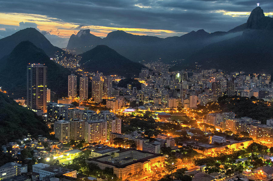 Rio Night Sunset Photograph by Roevin