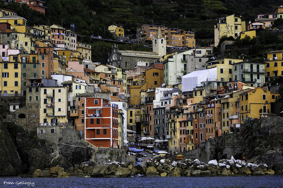 Riomaggiore from the Sea Photograph by Fran Gallogly