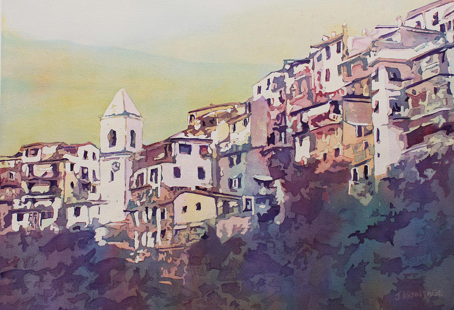 City Painting - Riomaggiore by Jenny Armitage