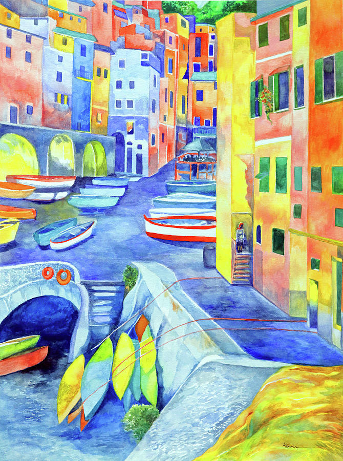 Riomaggiore Painting by Kandy Cross