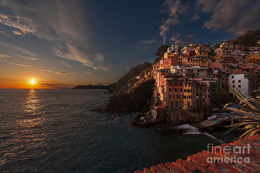 Riomaggiore Peaceful Sunset Photograph by Mike Reid