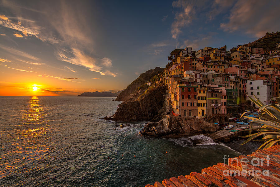 Riomaggiore Sunset Photograph by Mike Reid