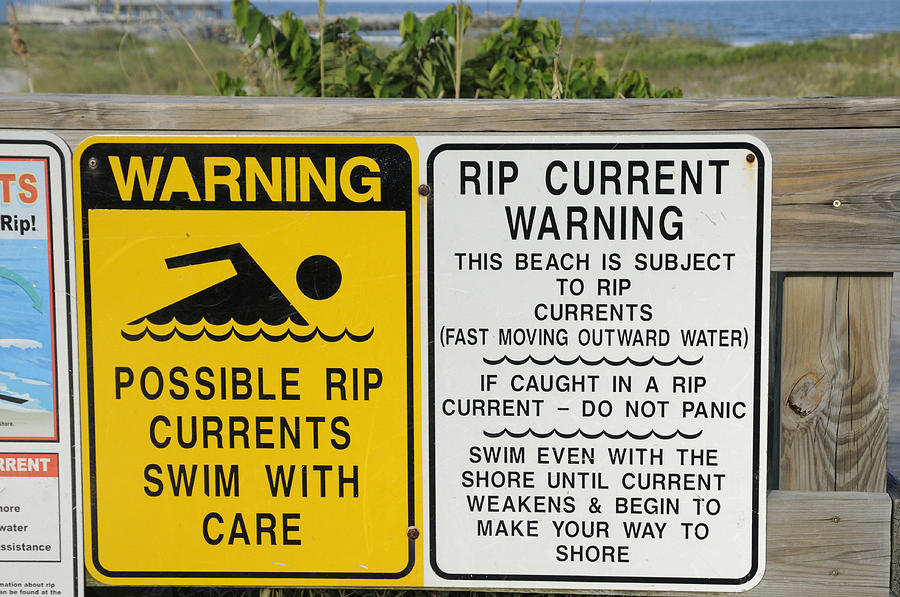 Rip Current Warnings Photograph by Bradford Martin