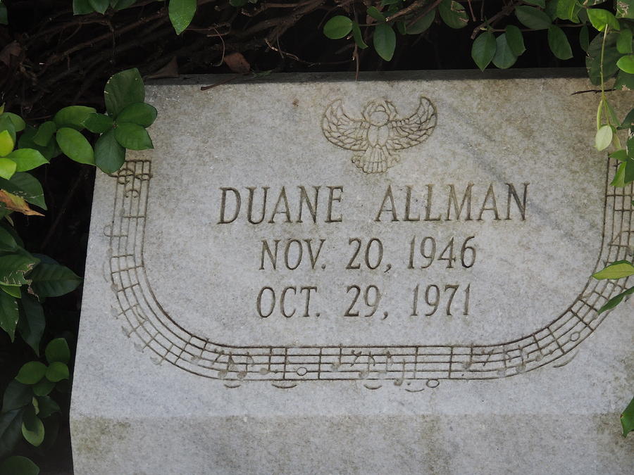 Music Photograph - RIP Duane Allman by Aaron Martens
