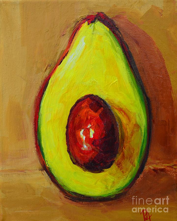 Ripe Avocado Painting by Patricia Awapara