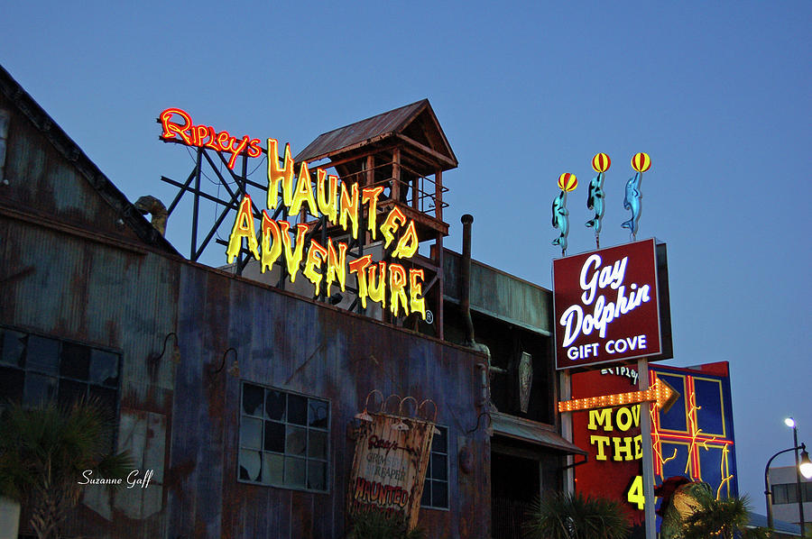 Ripleys Haunted Adventure and the Gay Dolphin-Myrtle Beach South Carolina Photograph by Suzanne Gaff