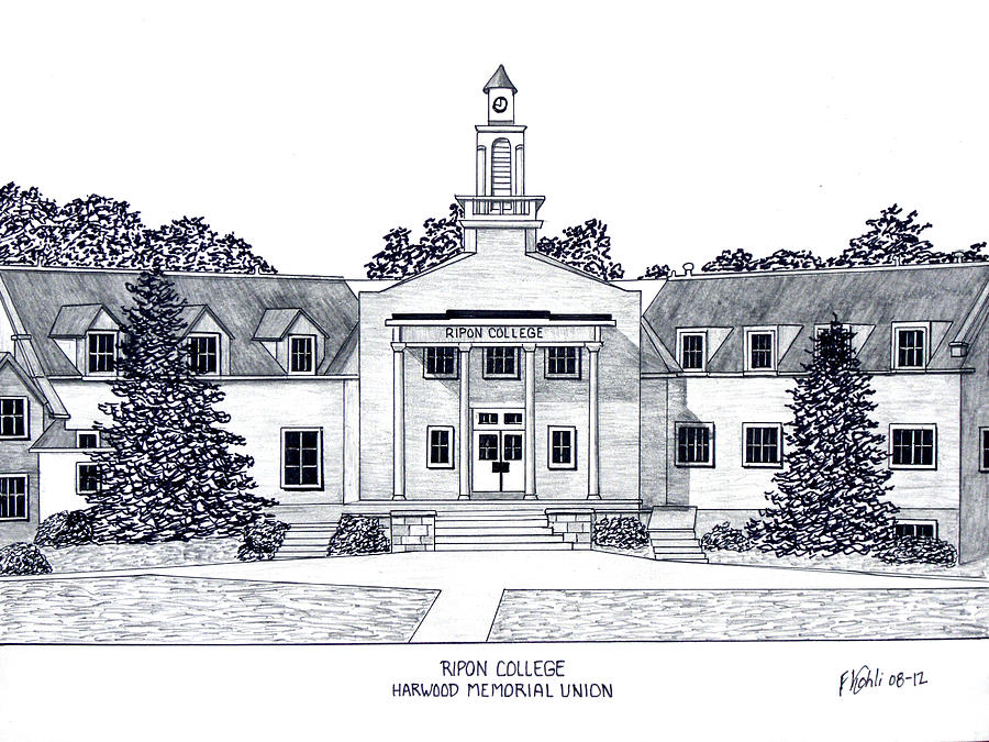Ripon College Drawing by Frederic Kohli